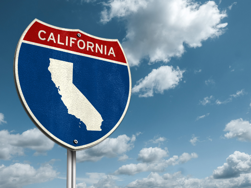 california road sign