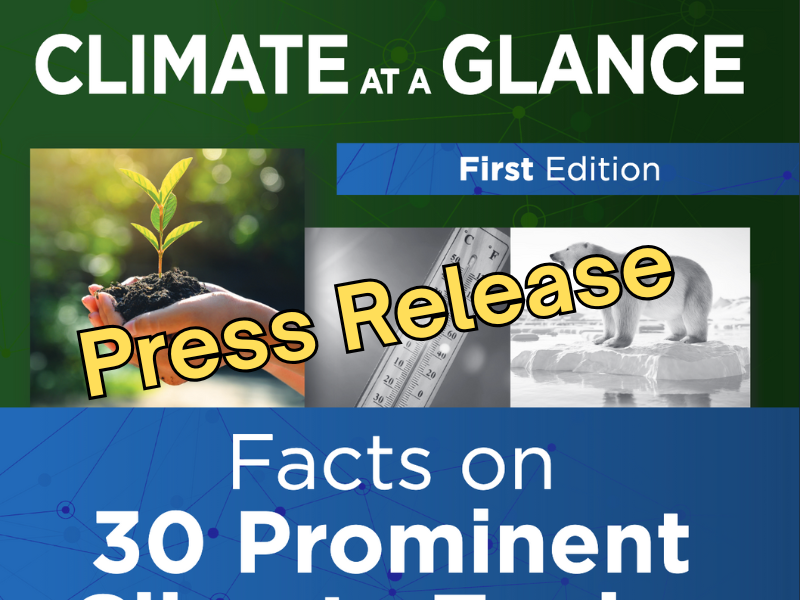Climate at a Glance Press Release Cover Image